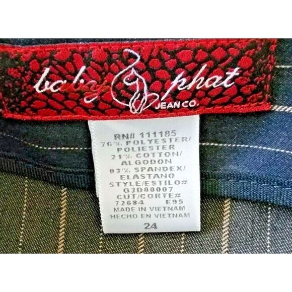 Baby Phat 24 Dark Striped Skirt (Belt has Broken Pieces) 3X NWT See Photos! - Picture 3 of 8